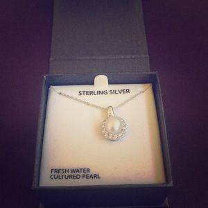 Stirling Silver pearl pendant